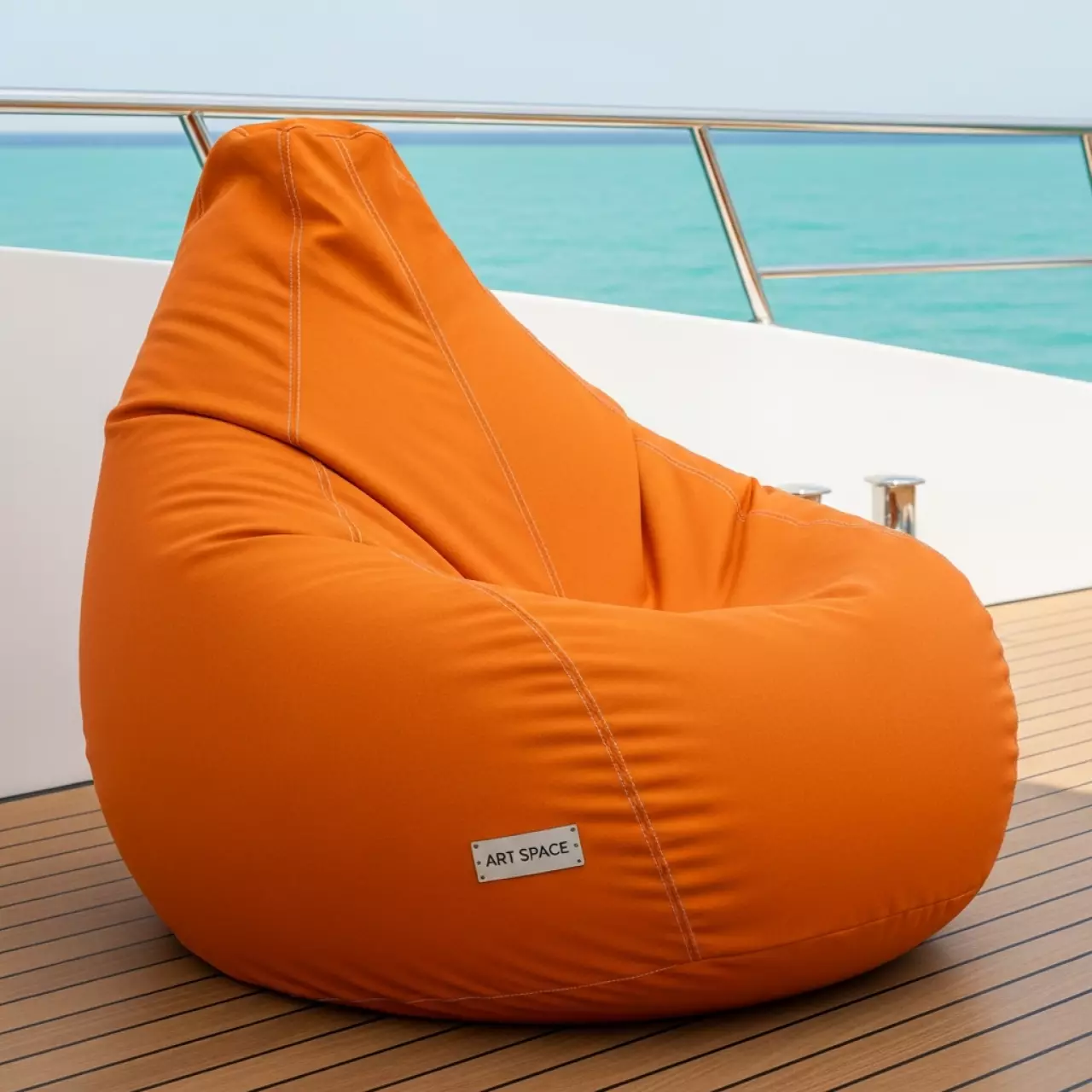 Аренда Кресло мешок пуфик оранжевое на теплоходе «Дагомыс» — ART SPACE