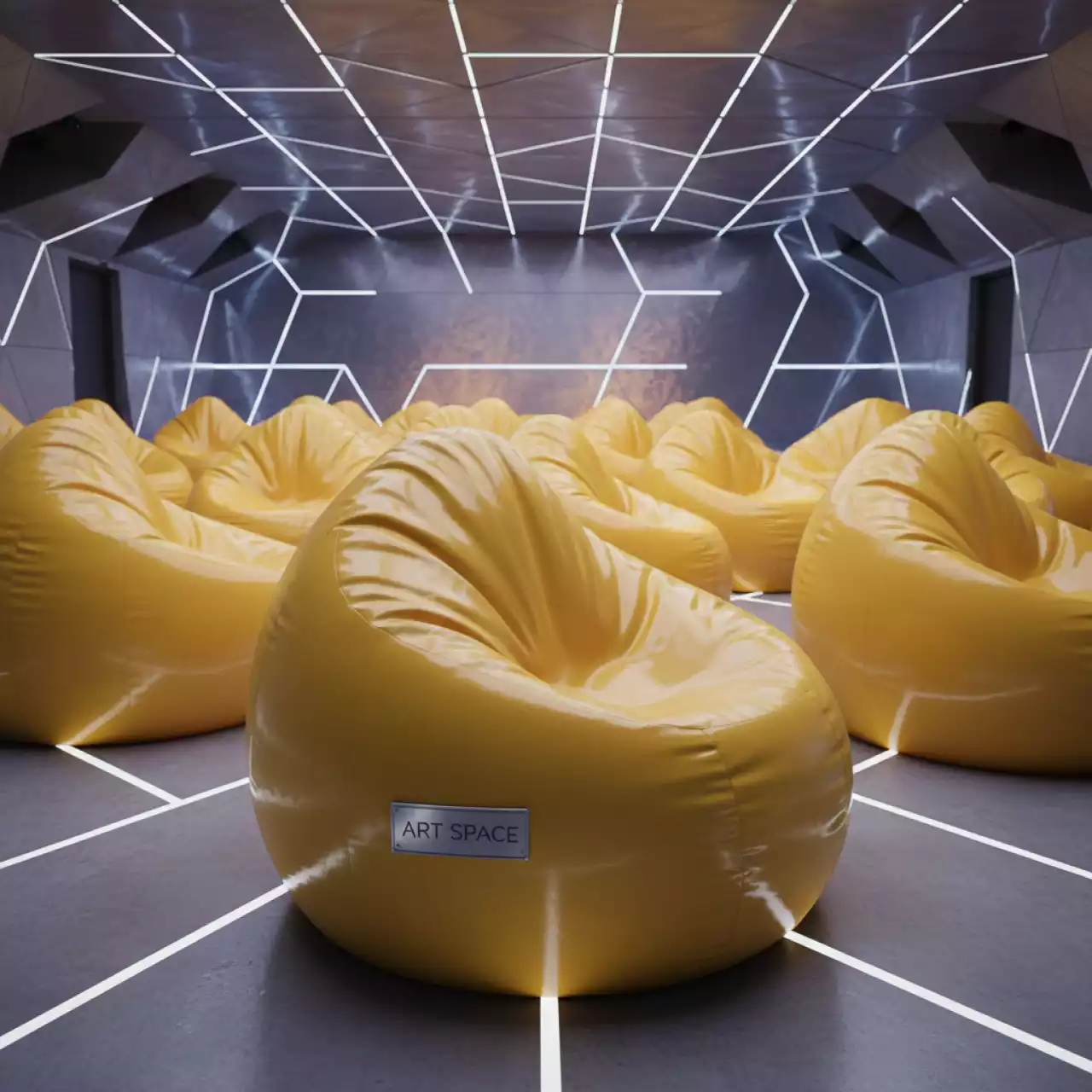 Аренда Кресло мешок желтый в зале «Чайка» (Морпорт) — ART SPACE
