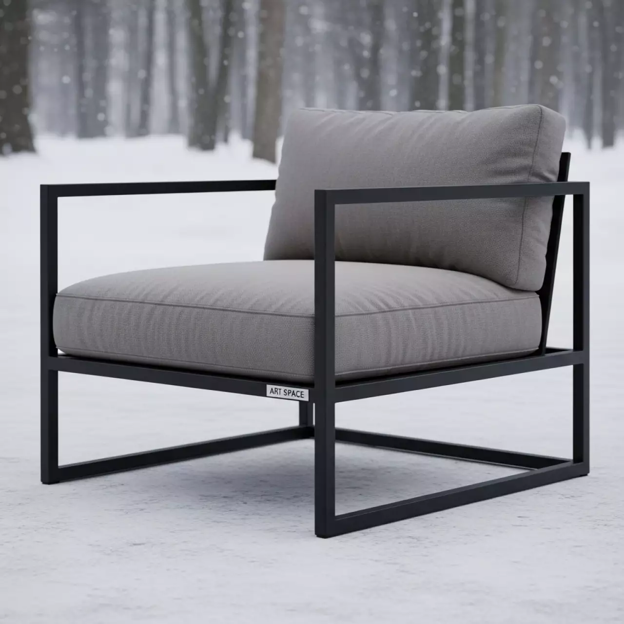 Аренда Кресло металлическое с подушками Quadro в парке «Ривьера» — ART SPACE