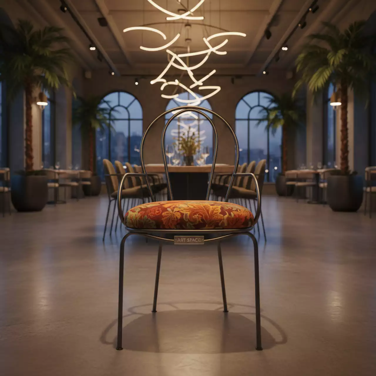 Аренда Кресло металлическое с подушкой Salò в ресторане «Магадан» — ART SPACE