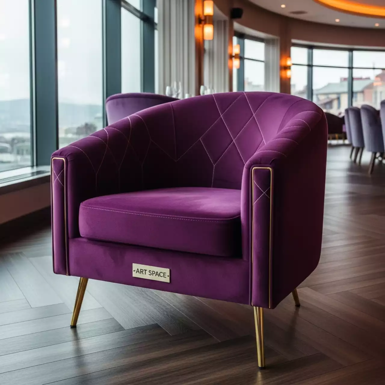 Аренда Кресло Mokka Purple в ресторане «Паруса» — ART SPACE