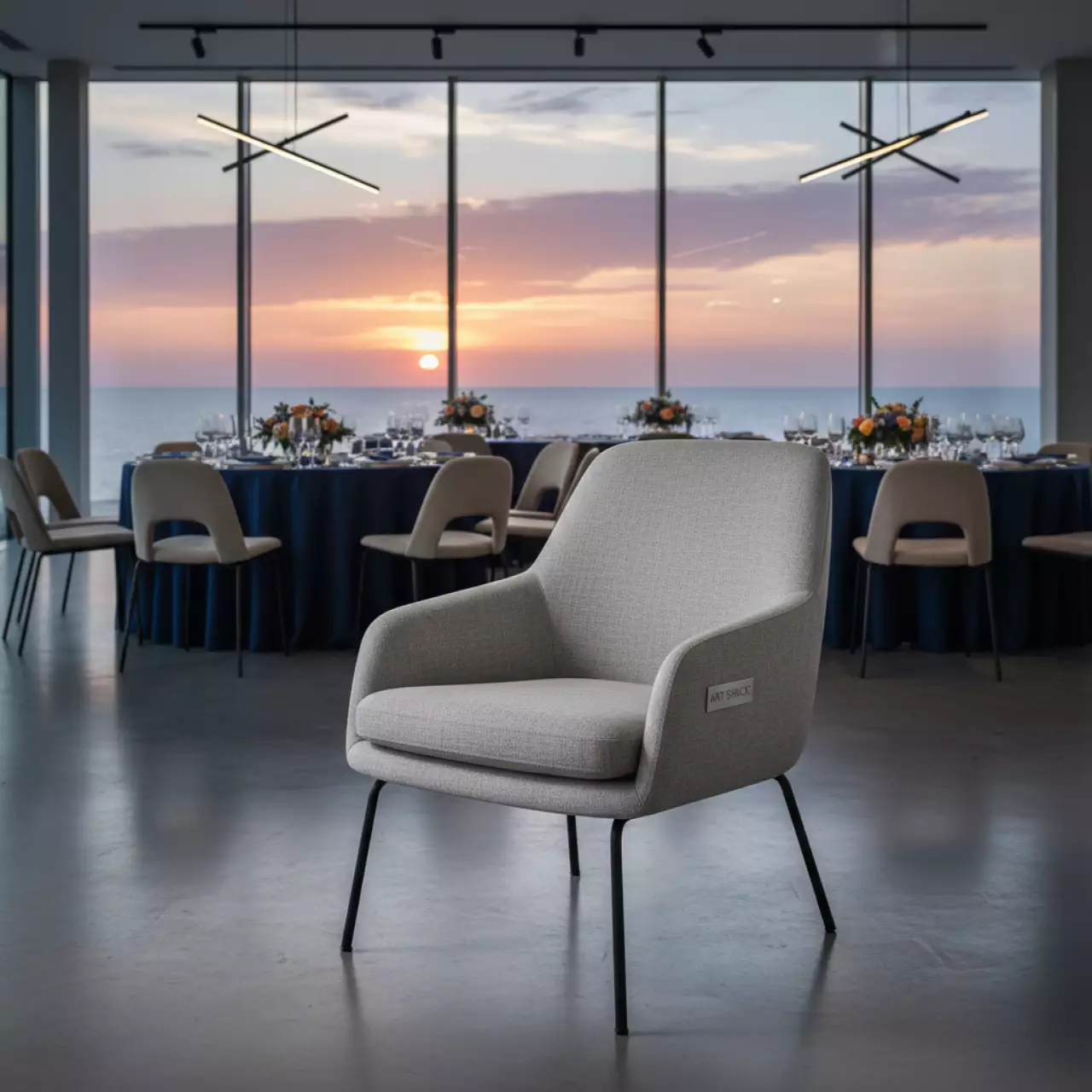 Аренда Кресло Монако рогожка Austin 01 ножки металл в Bridge Resort — ART SPACE