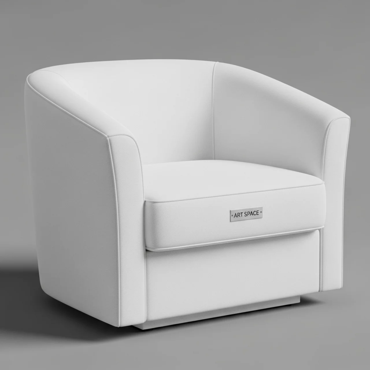 Аренда Кресло мягкое белое из экокожи на Сочи Автодроме — ART SPACE