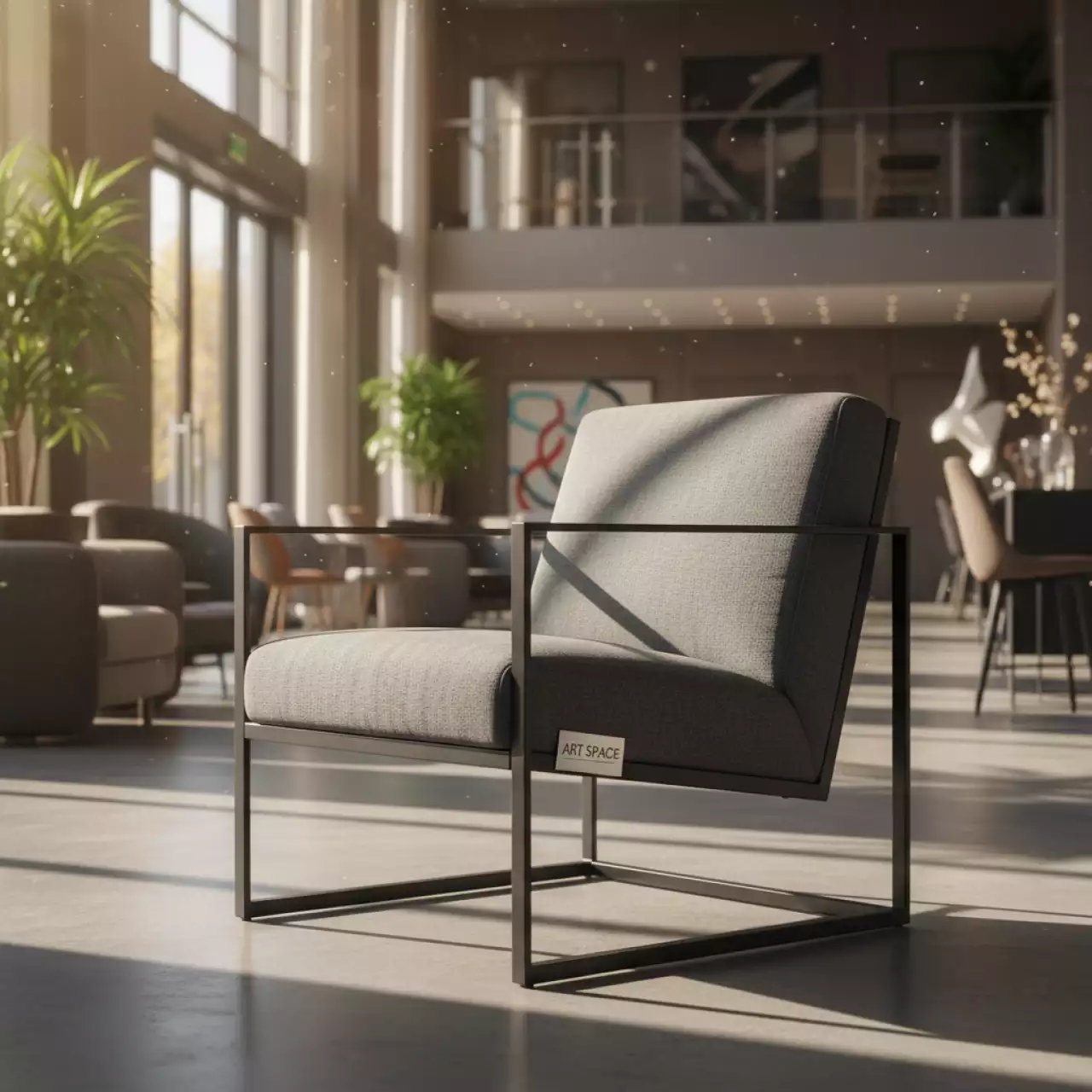 Аренда Кресло на металлокаркасе Valen серый в Bridge Resort — ART SPACE