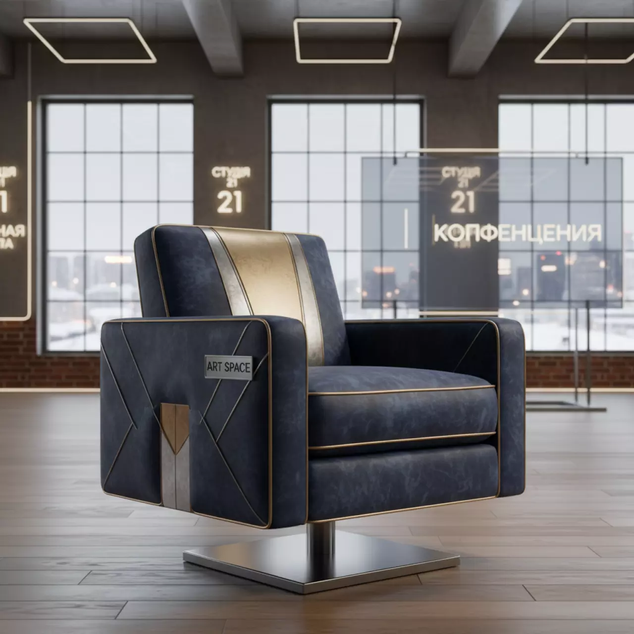 Аренда Кресло на подставке MG23 MT003 в лофте «Студия 21» — ART SPACE
