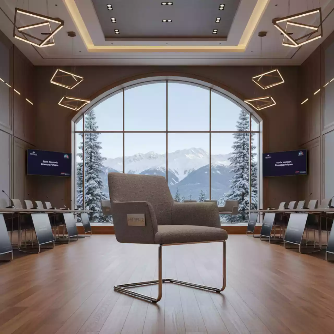 Аренда Кресло на полозьях Calla P M T TS с обивкой в Sochi Marriott Krasnaya Polyana — ART SPACE