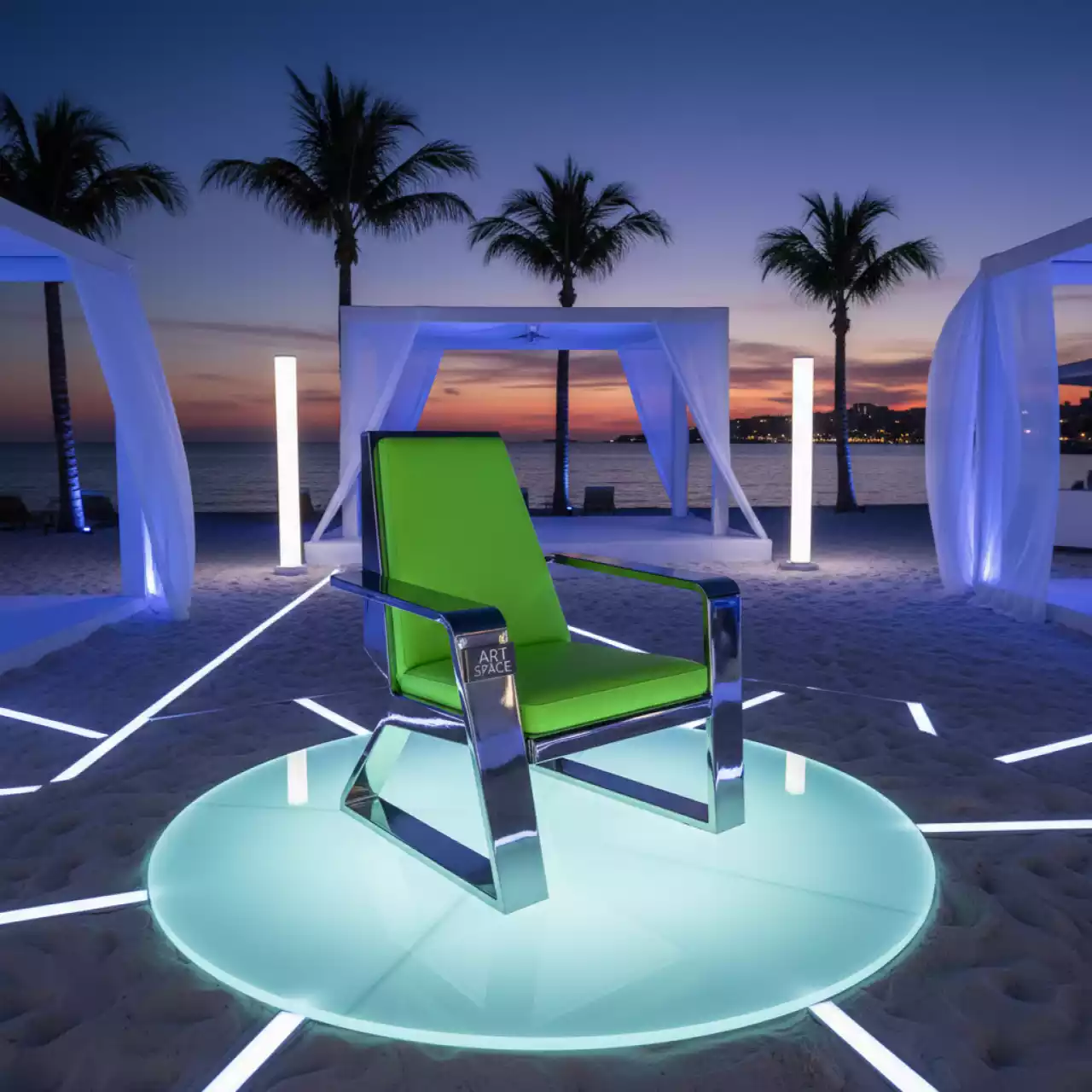 Аренда Кресло neon green Barbara пляжный клуб Del Mar — ART SPACE