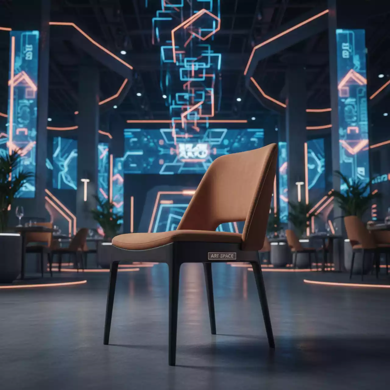 Аренда Кресло обеденное AIKO DIVA капучино в ресторане «Баран-Рапан» — ART SPACE