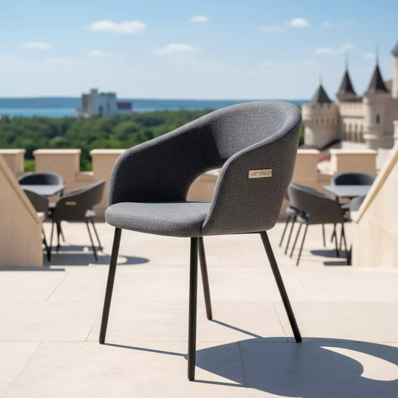 Аренда Кресло обеденное Flow темно серое в отеле «Богатырь» — ART SPACE