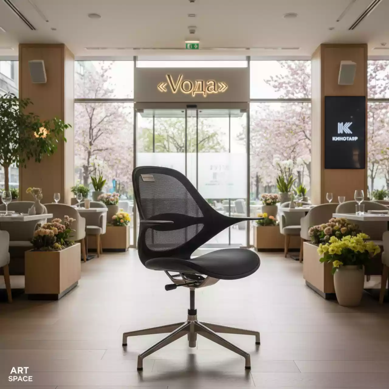 Аренда Кресло офисное AL 777 ткань сетка в ресторане «Voda» — ART SPACE