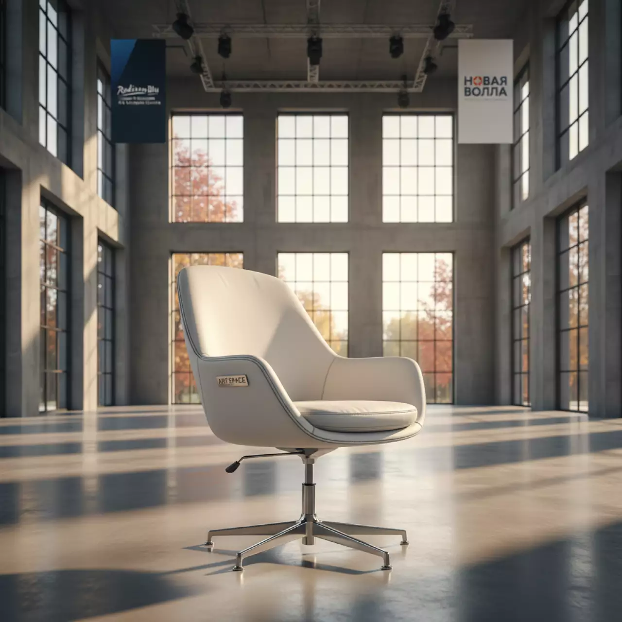 Аренда Кресло офисное белое из экокожи в Radisson Blu Resort & Congress Centre — ART SPACE