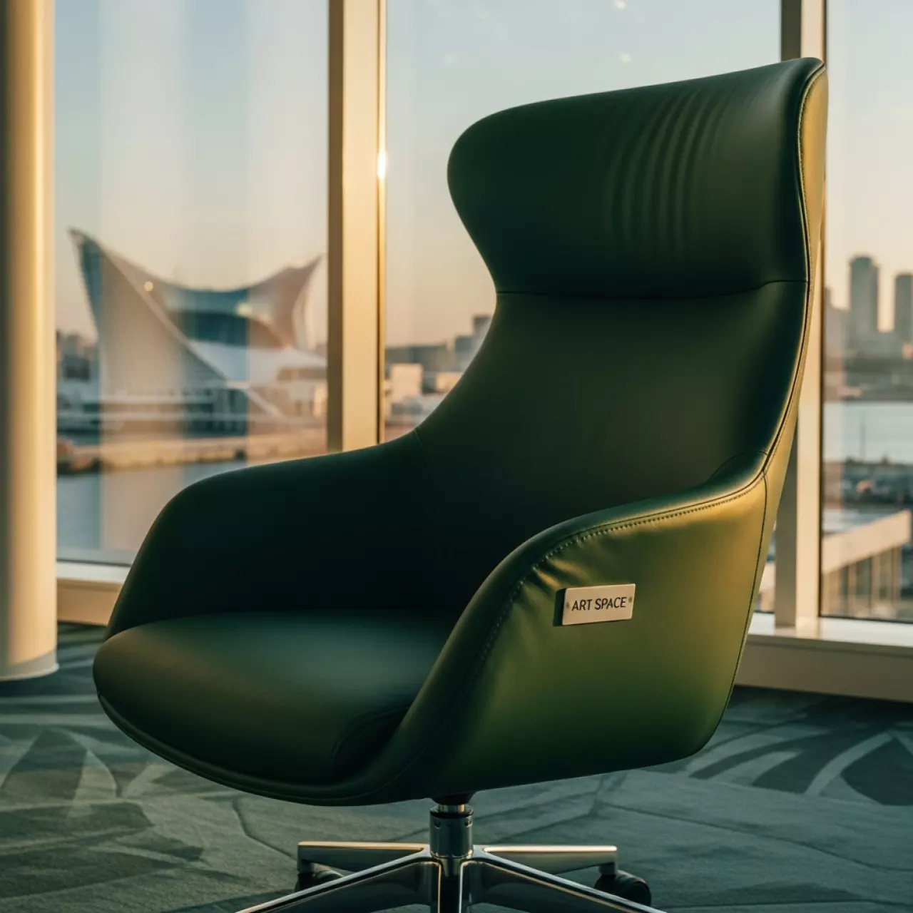 Аренда Кресло офисное Categorical темно зеленое на территории Морпорта Сочи — ART SPACE
