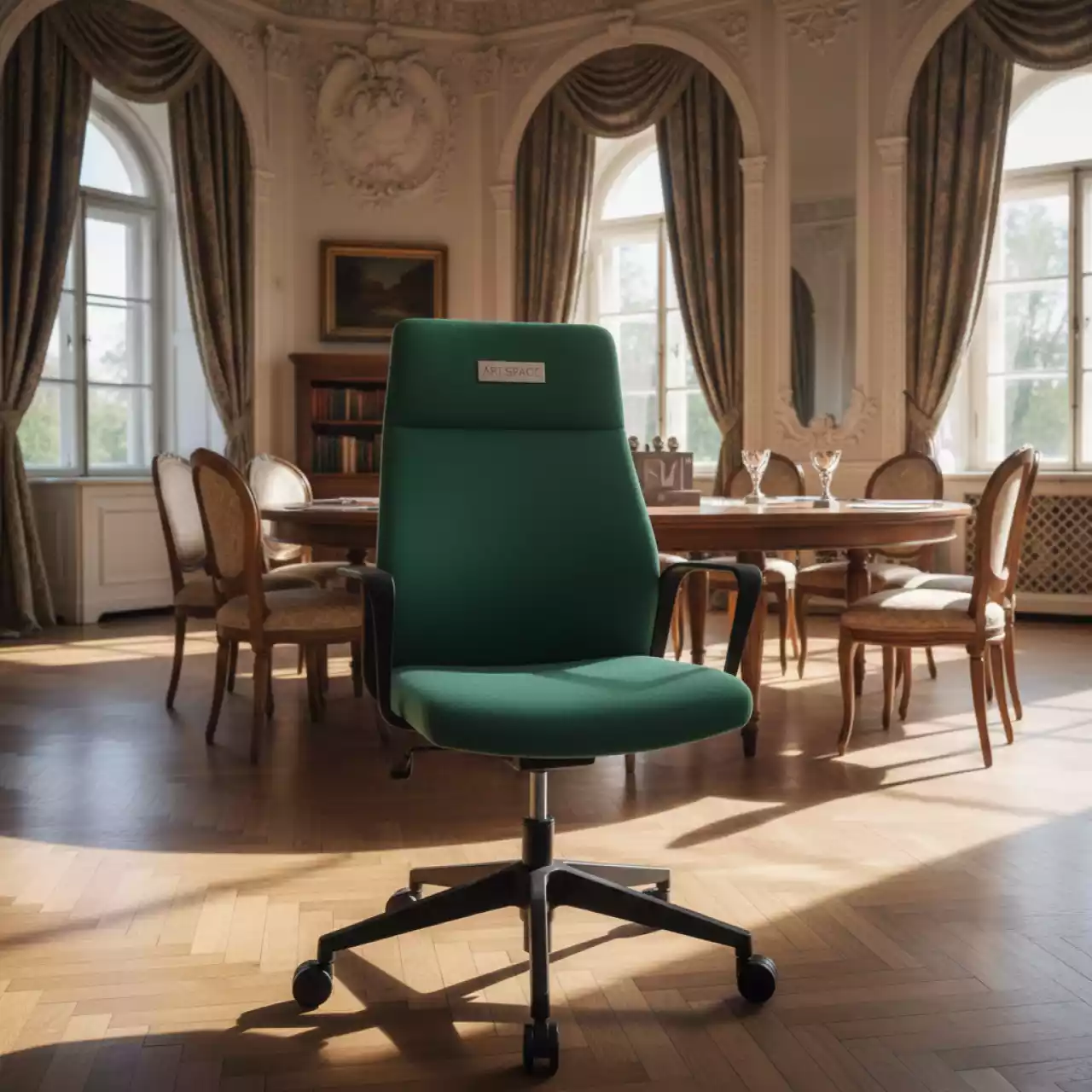Аренда Кресло офисное Categorical темно зелёный в усадьбе Голицына — ART SPACE