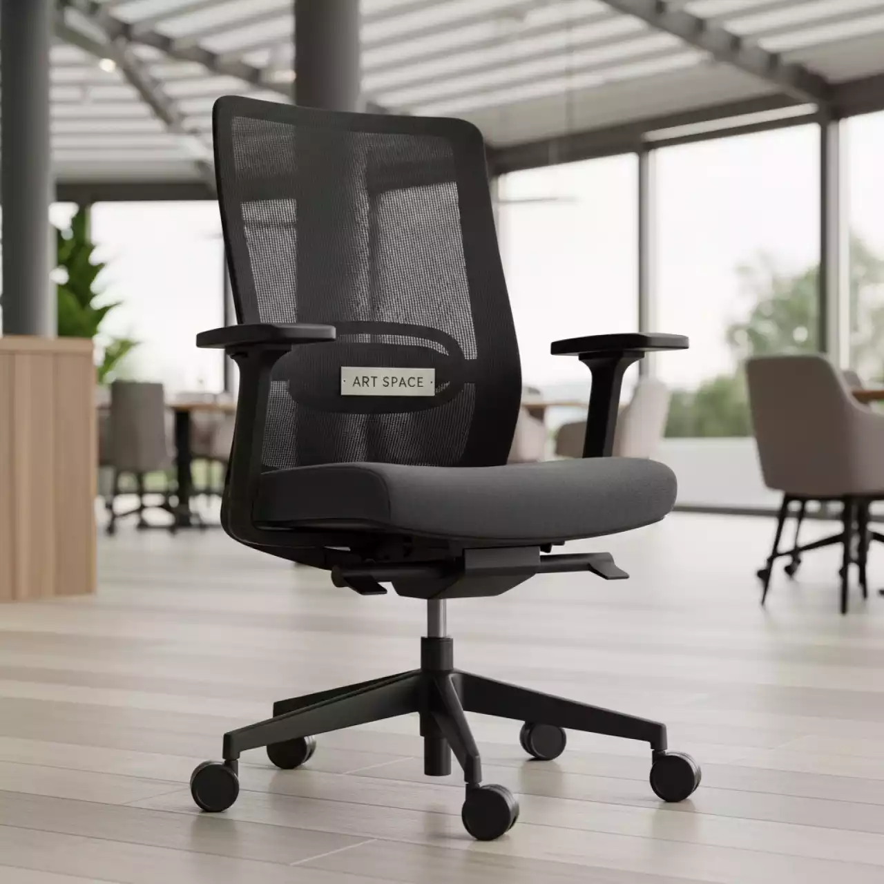 Аренда Кресло офисное черная сетка EP 520 Black в ресторане «Voda» — ART SPACE