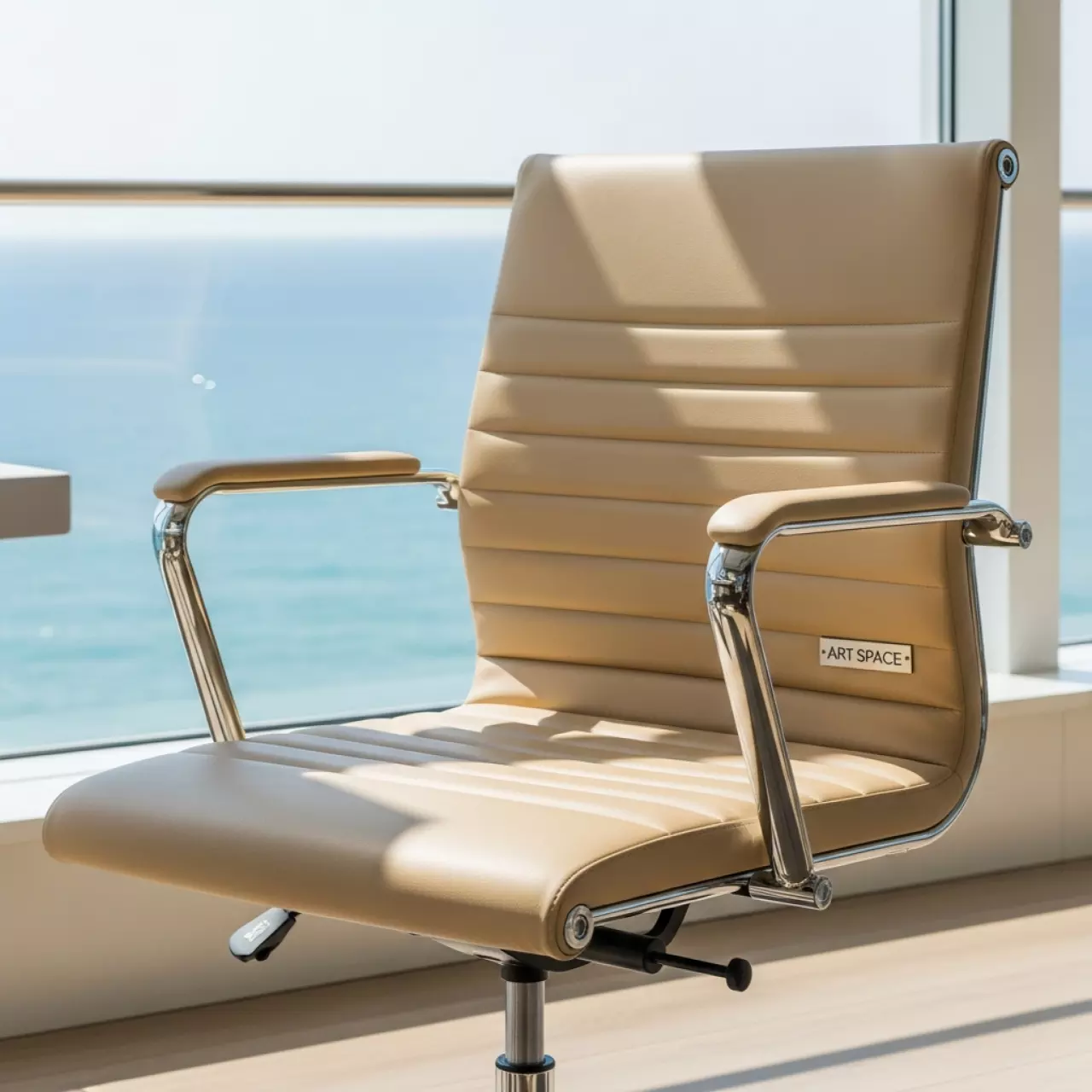 Аренда Кресло офисное Conference 2 бежевое экокожа в ресторане «Sanremo» — ART SPACE