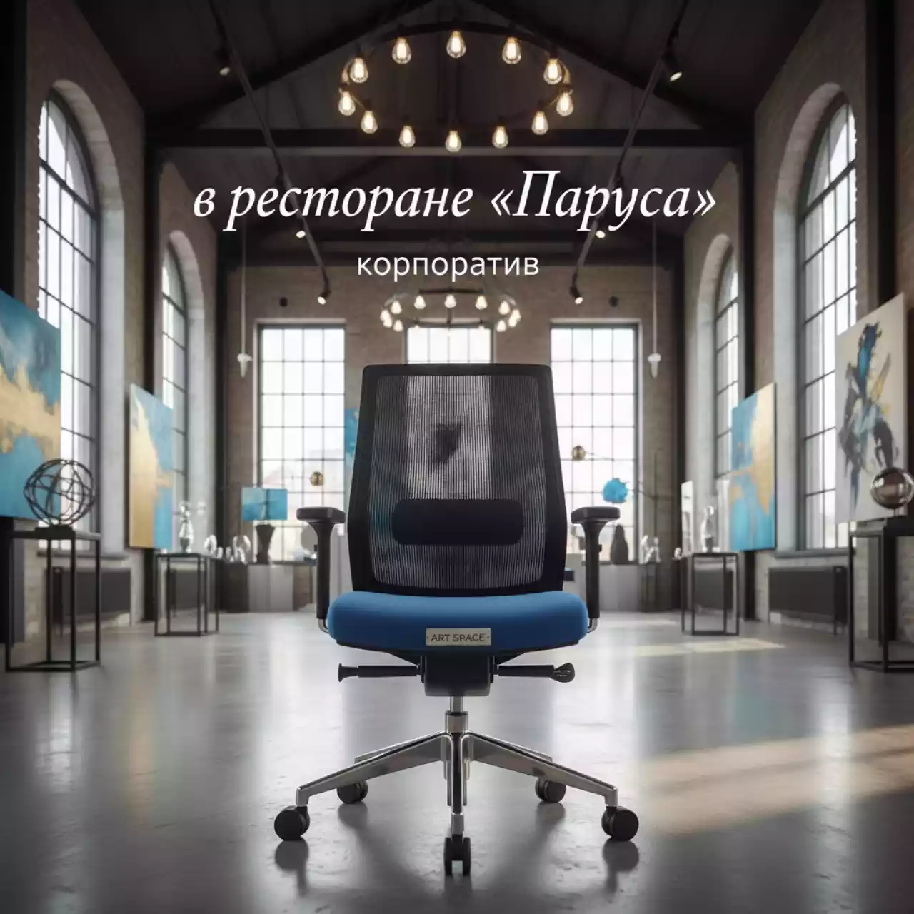 Аренда Кресло офисное Kanvas 2 T5R BR Full в ресторане «Паруса» — ART SPACE