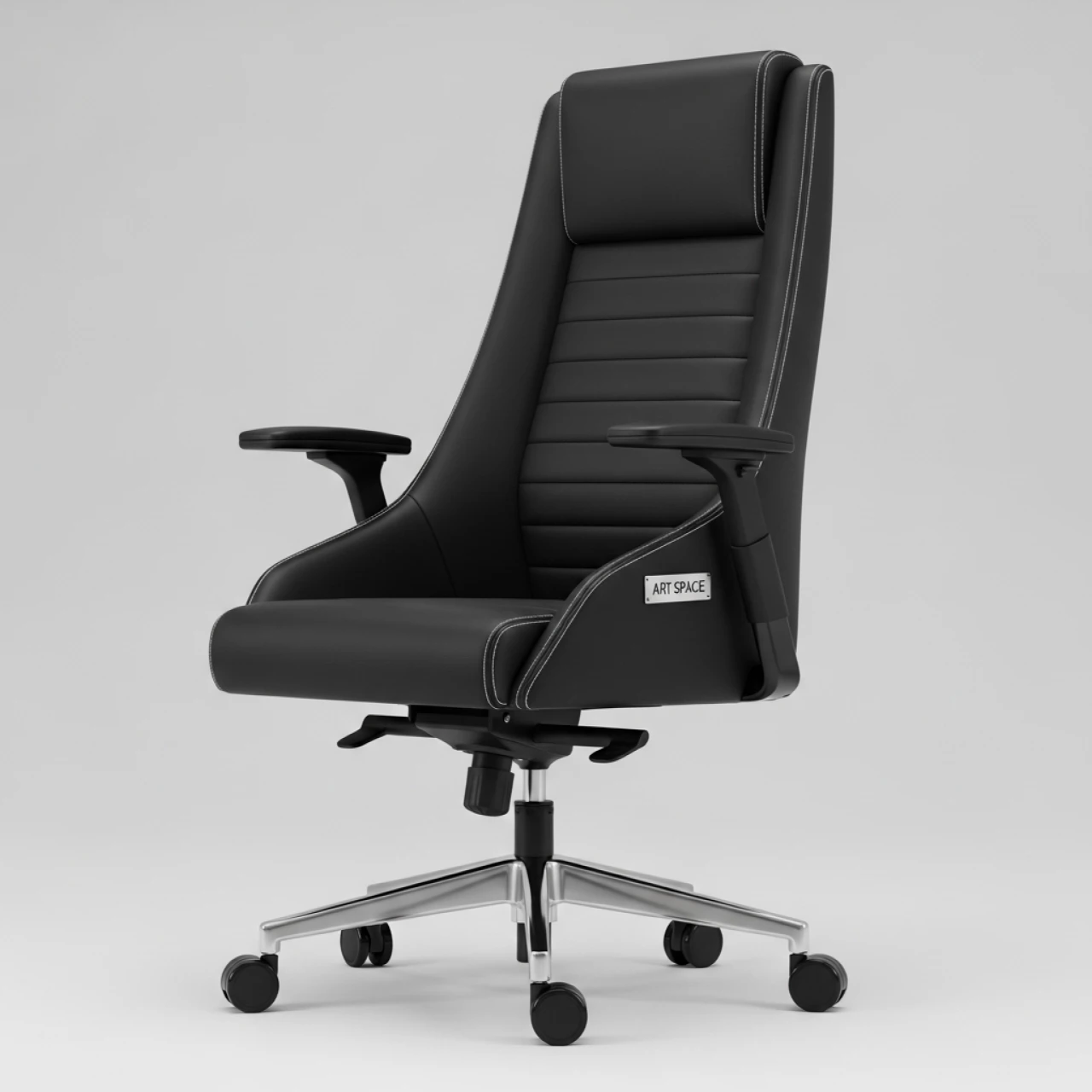 Аренда Кресло офисное Монтана 04 176BK черное из экокожи в комплексе «Дагомыс» — ART SPACE