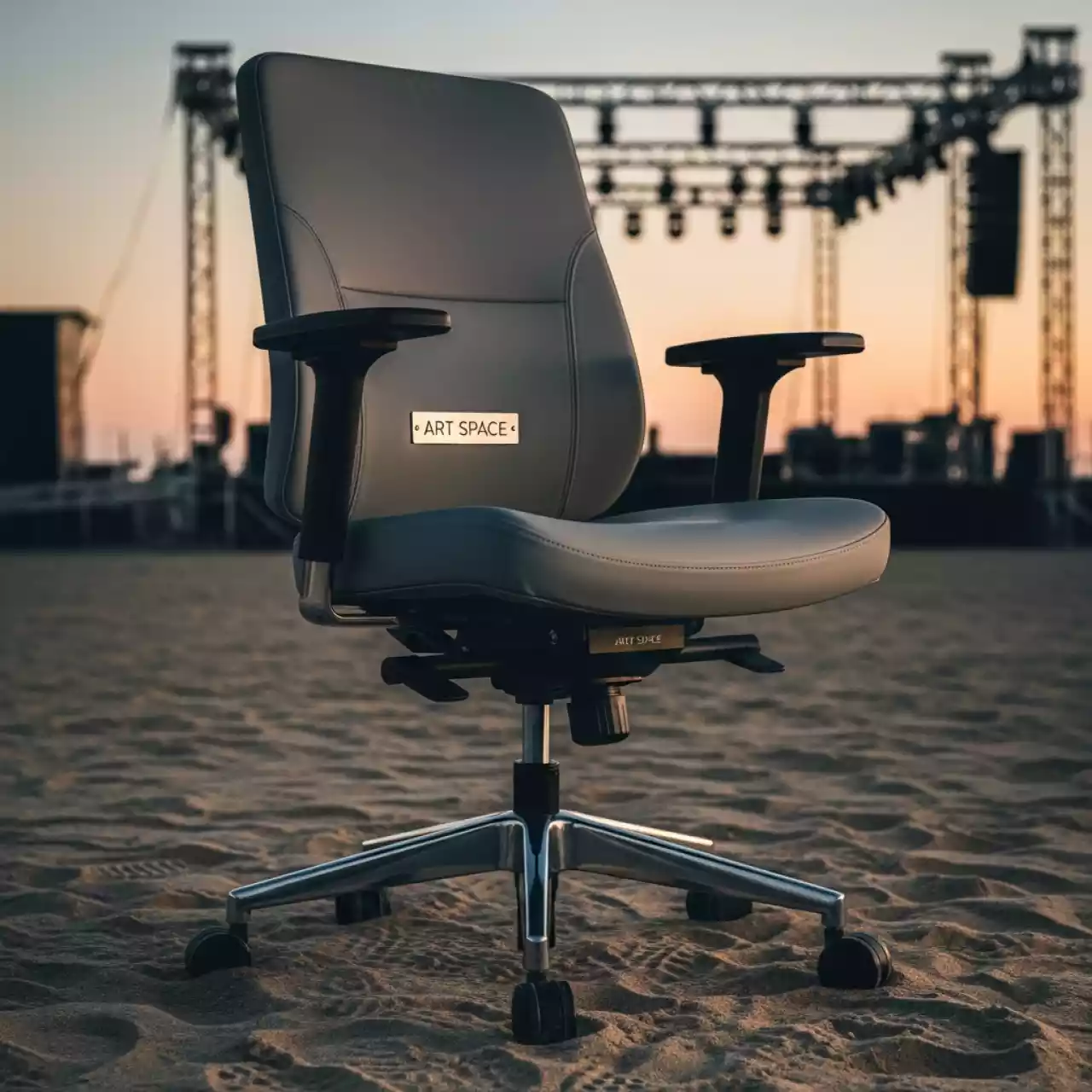 Аренда Кресло офисное с вращающимся сиденьем Ester на пляже «Ривьера» — ART SPACE