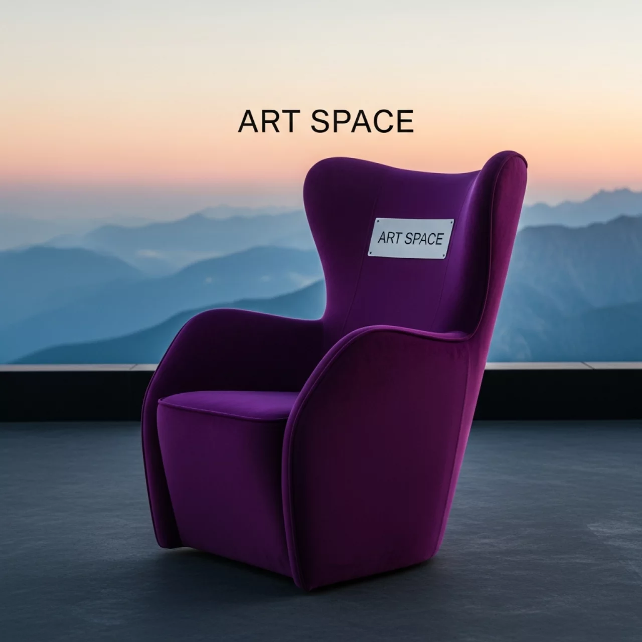 Аренда Кресло Orion фиолетовый вельвет на площадке Rosa Peak (2320м) — ART SPACE