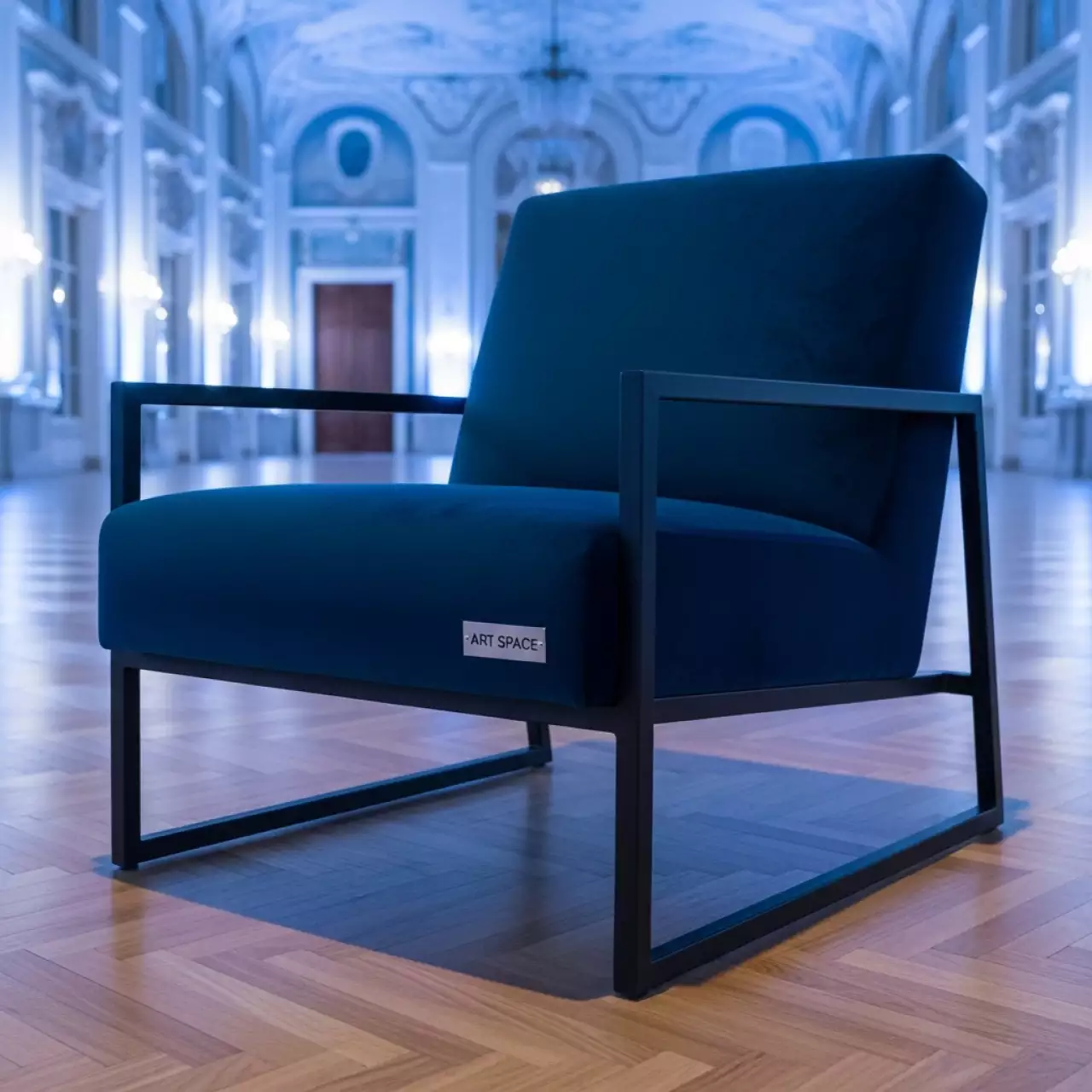 Аренда Кресло Orion голубой вельвет в усадьбе Голицына — ART SPACE
