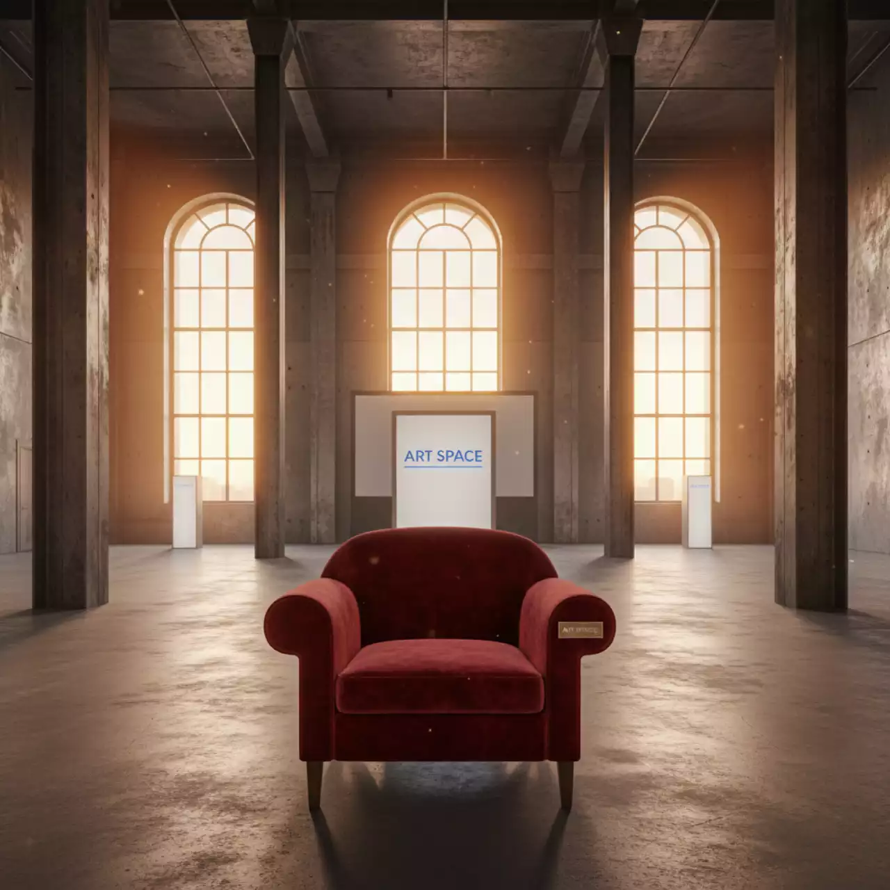 Аренда Кресло Orion красный вельвет в Зале органной и камерной музыки — ART SPACE