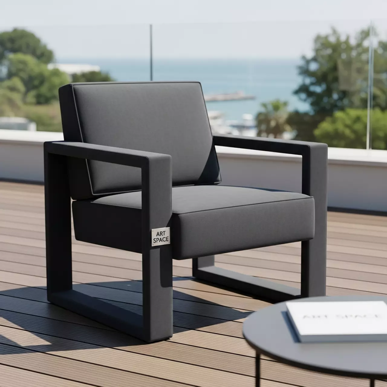 Аренда Кресло пластиковое антрацит Trill Armchair в City Park Hotel Sochi — ART SPACE