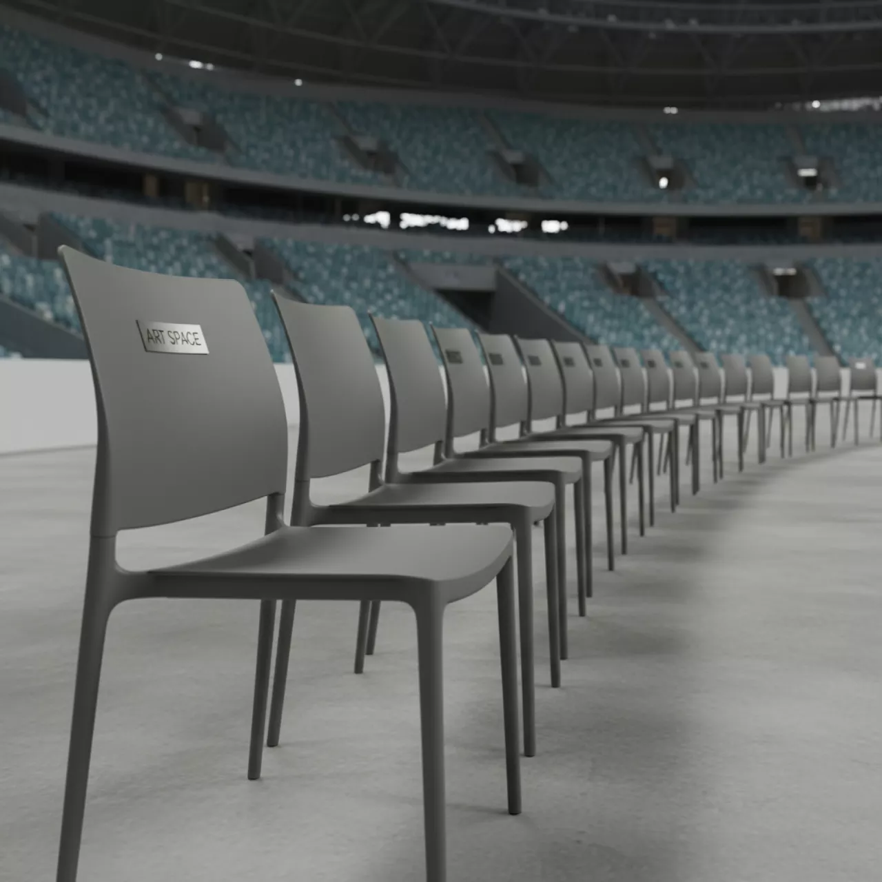 Аренда Кресло пластиковое графит Айова Монтана на арене «Фишт» — ART SPACE
