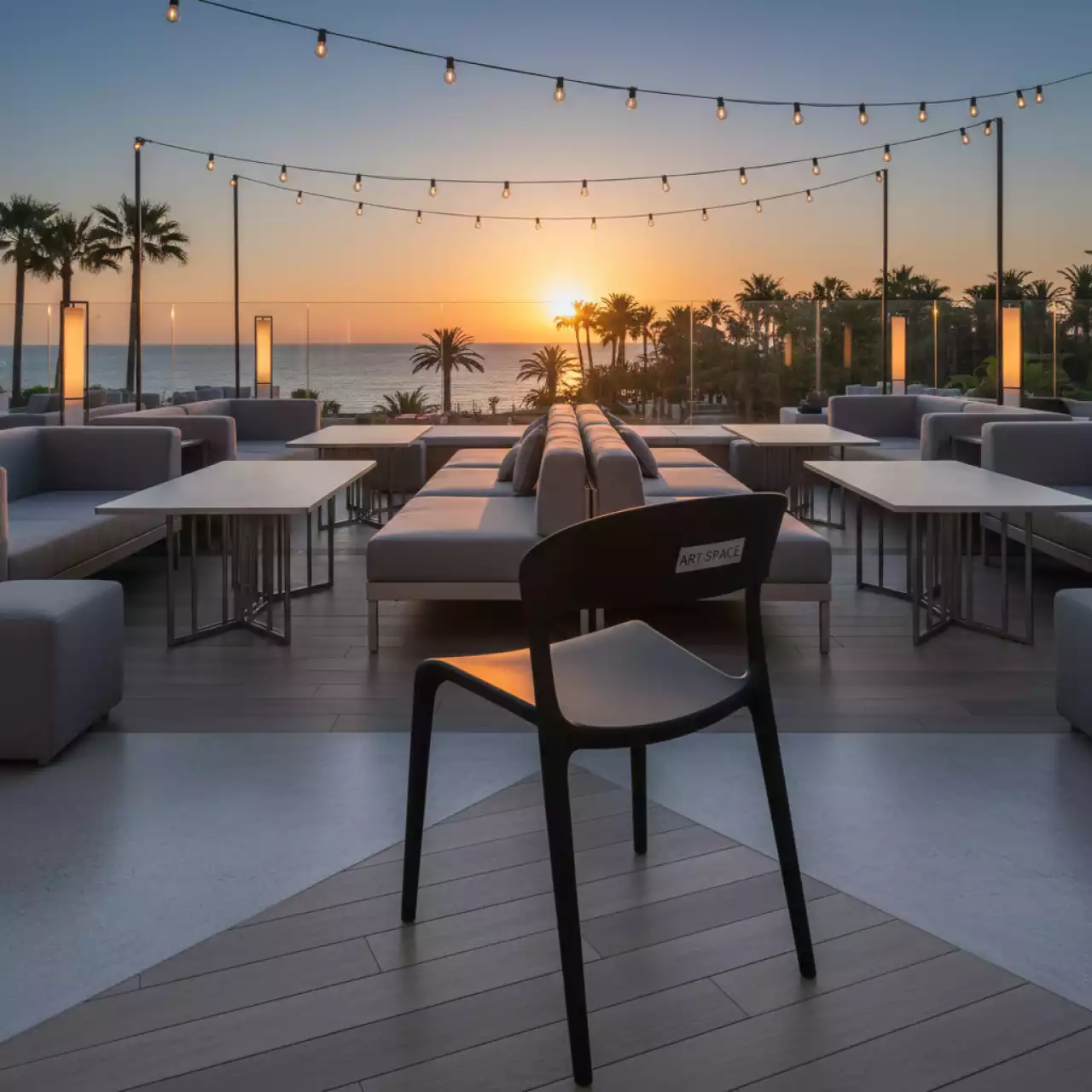 Аренда Кресло пластиковое Lisa черное в Гранд Отель Сочи — ART SPACE