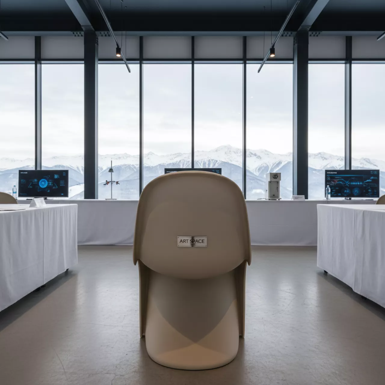 Аренда Кресло пластиковое Loft бежевое в Skypark Sochi — ART SPACE