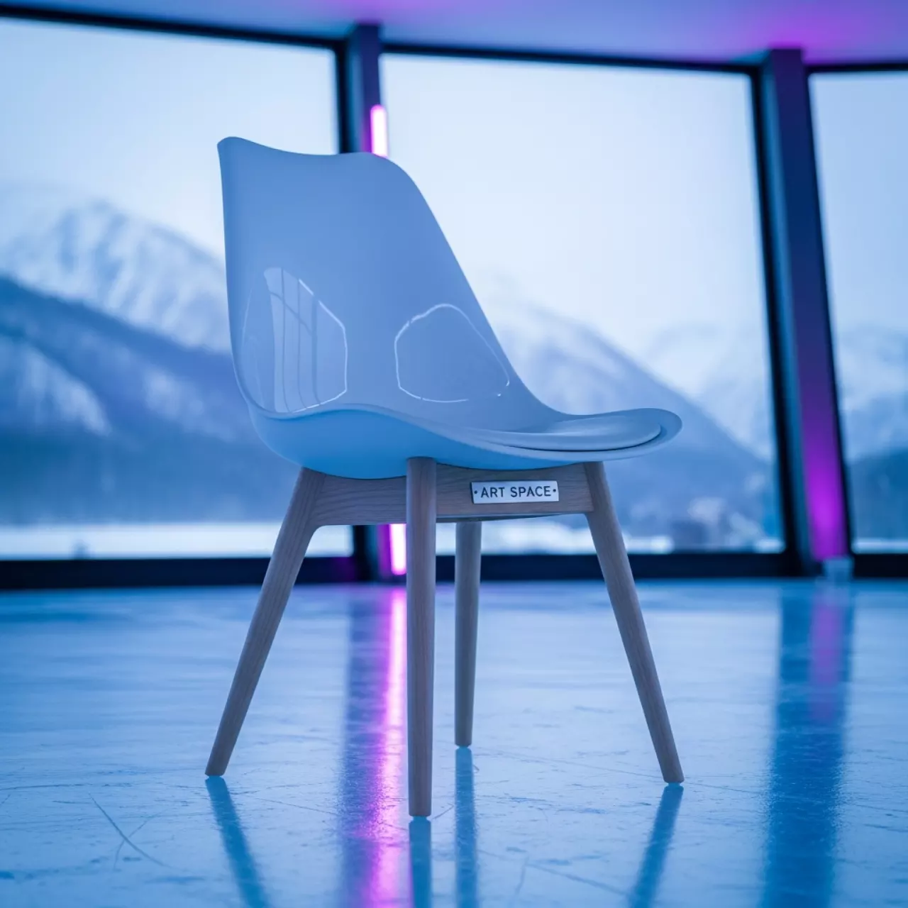 Аренда Кресло пластиковое на деревянных ножках Gliss Wood в ледовом дворце «Роза Хутор» — ART SPACE