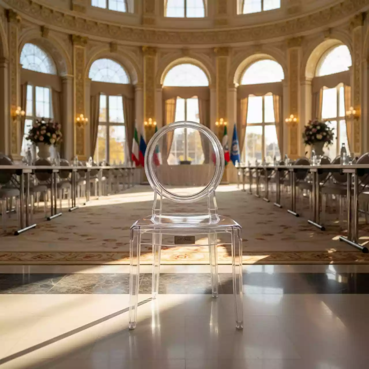 Аренда Кресло пластиковое Opera K бело дымчатое в отеле «Богатырь» — ART SPACE