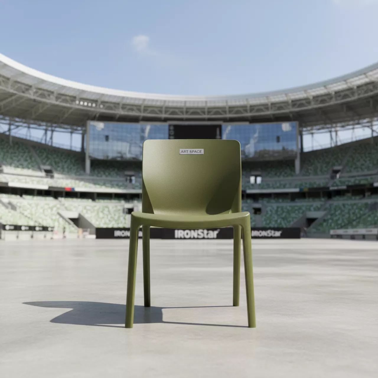 Аренда Кресло пластиковое Paris оливковое на арене «Фишт» — ART SPACE