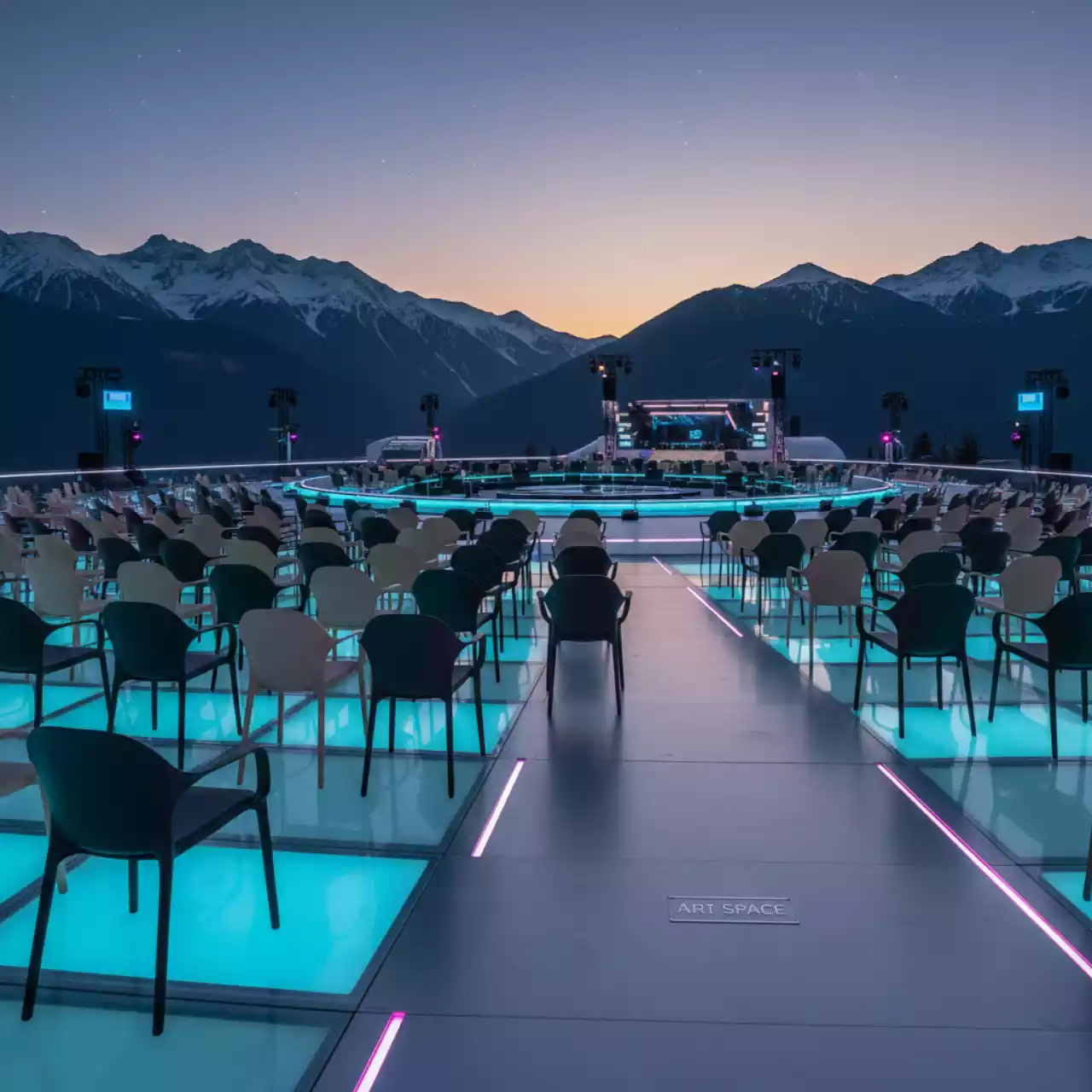 Аренда Кресло пластиковое Portofino черное бежевое на курорте «Газпром» (Альпика) — ART SPACE