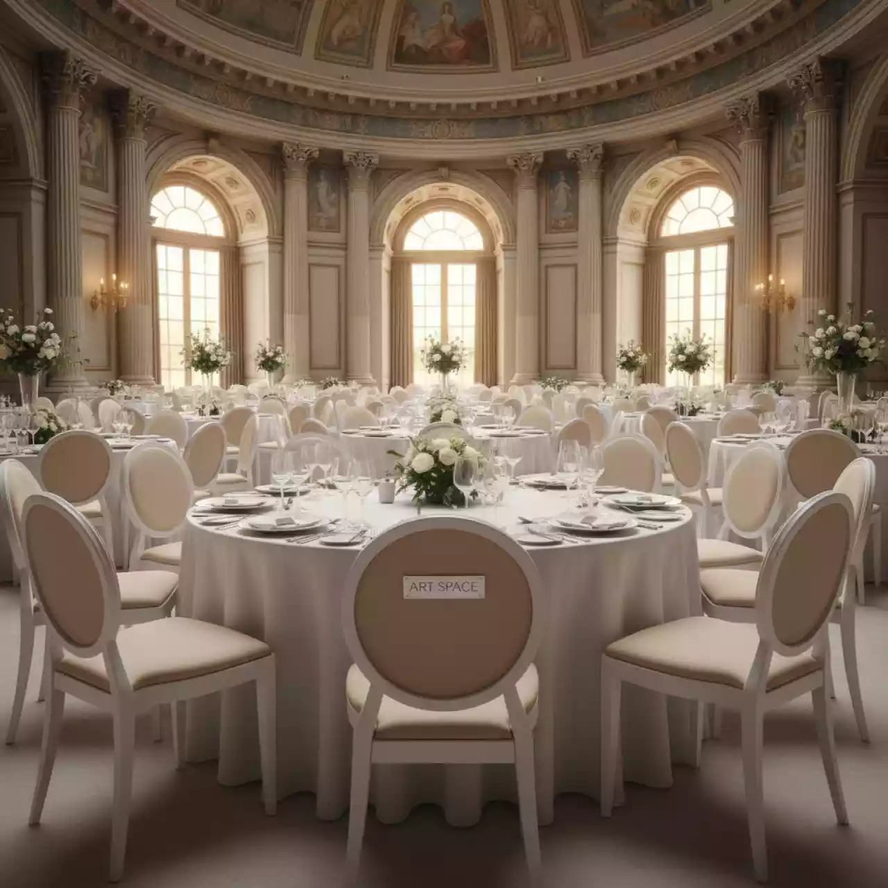 Аренда Кресло пластиковое Portofino с подушками белый бежевый темно серый в Panorama by Mercure — ART SPACE