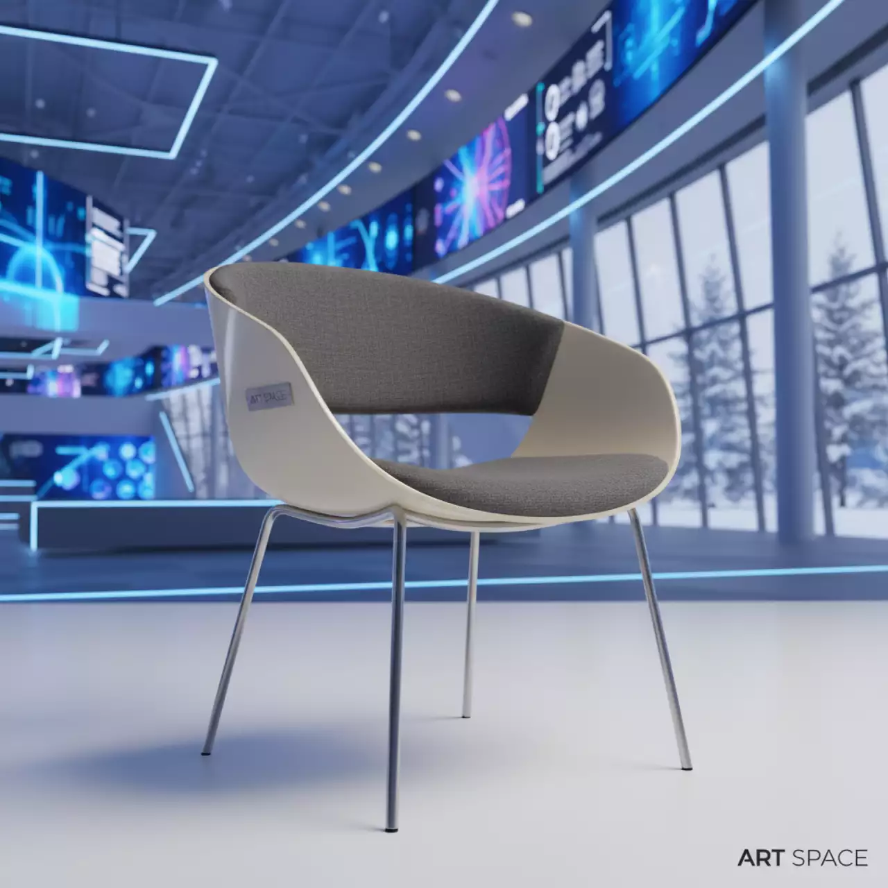 Аренда Кресло пластиковое с обивкой Kasia B в ОКЦ «Галактика» — ART SPACE