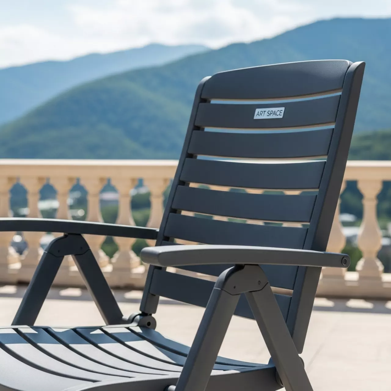 Аренда Кресло пластиковое складное Darsena антрацит в Поляна 1389 Отель и Спа — ART SPACE