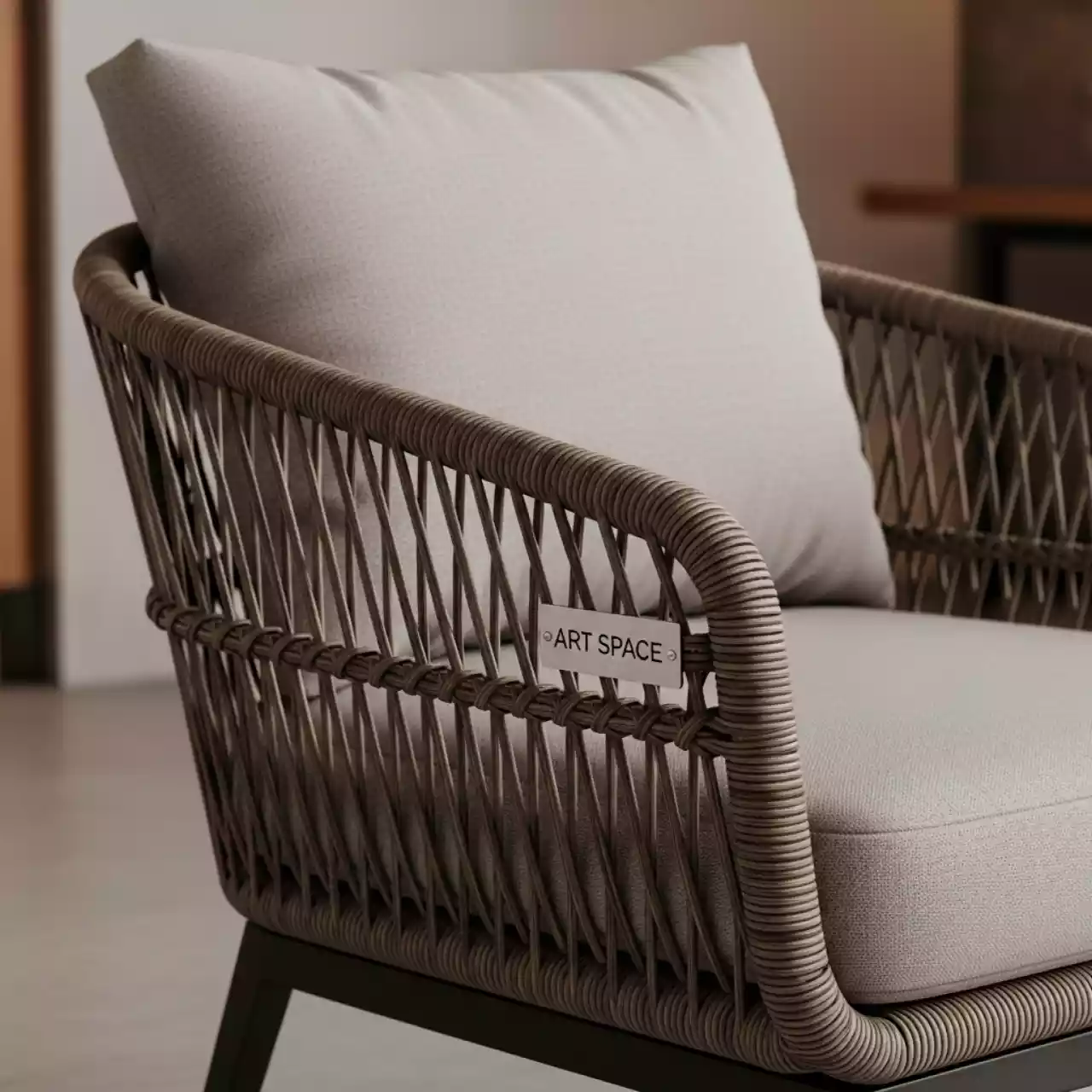 Аренда Кресло плетеное Charleston с подушкой в санатории «Заполярье» — ART SPACE