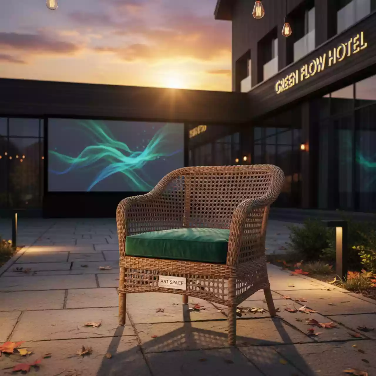 Аренда Кресло плетеное Heron с подушкой в Green Flow Hotel — ART SPACE