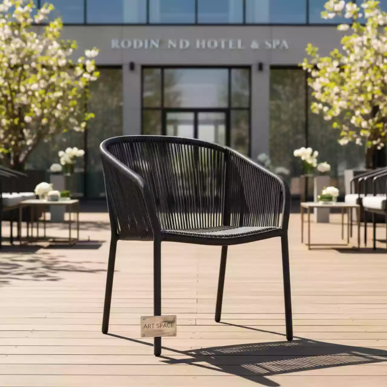 Аренда Кресло плетеное из искусственного ротанга Гляссе графит в Rodina Grand Hotel & SPA — ART SPACE