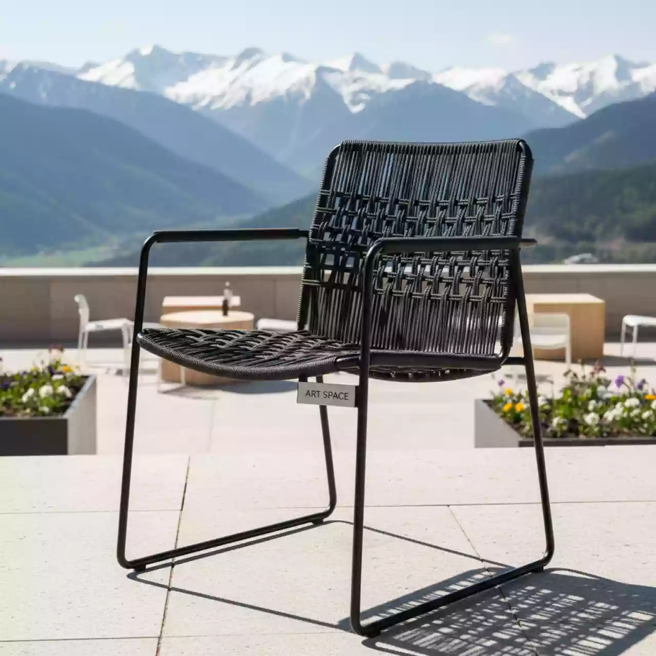 Аренда Кресло плетеное металлическое Plus на курорте «Газпром» (Альпика) — ART SPACE