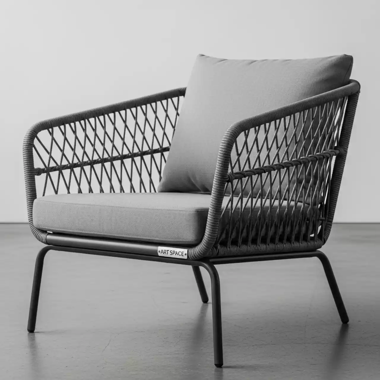 Аренда Кресло плетеное MIL A 001 RAL7035 Mua mel grey H gray в ресторане «Баран-Рапан» — ART SPACE
