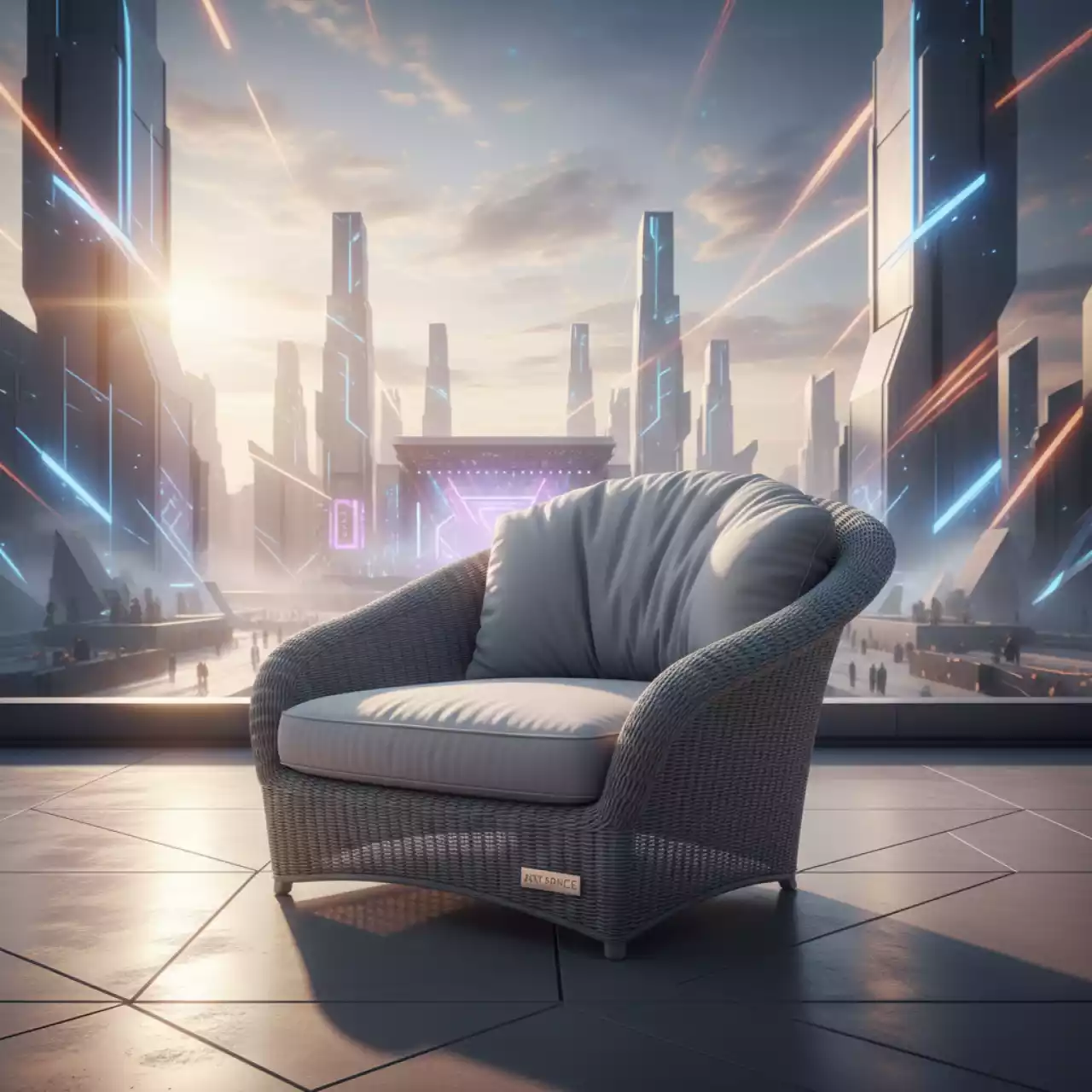 Аренда Кресло плетеное мягкое Caleo Ash в Alpha Sirius — ART SPACE