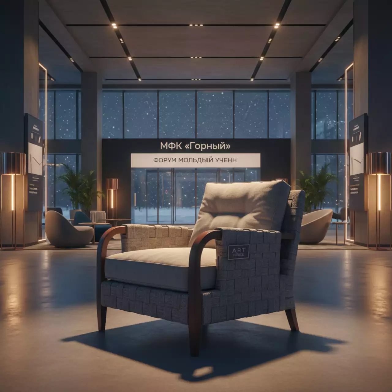 Аренда Кресло плетеное мягкое Ralph Ash в МФК «Горный» — ART SPACE