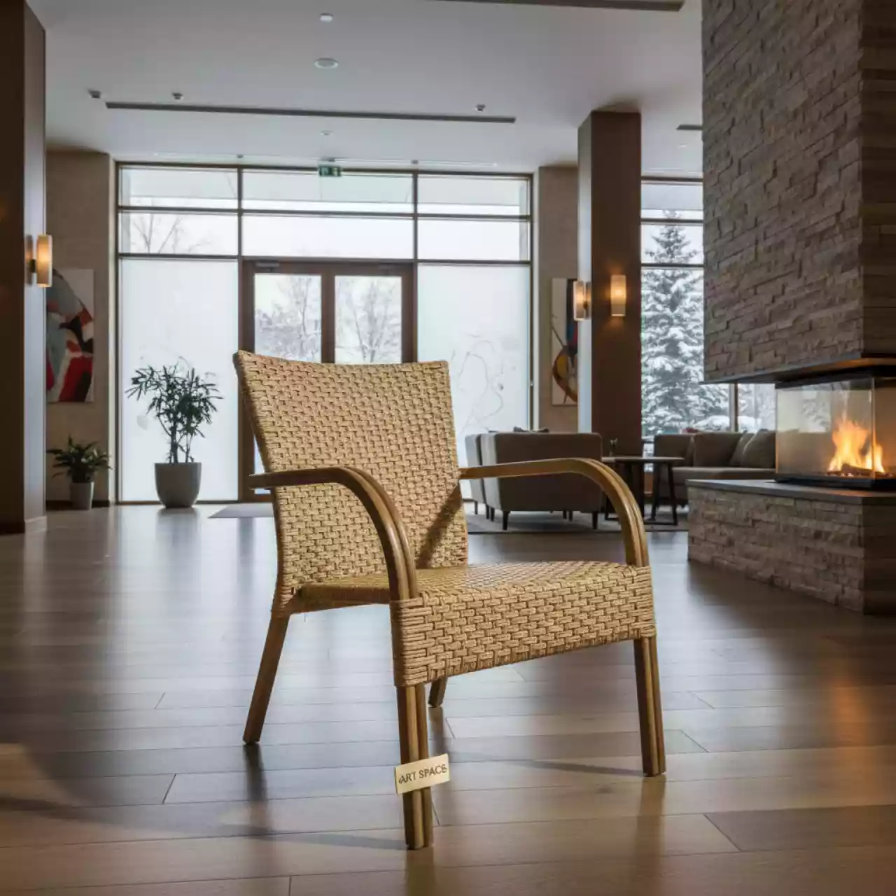 Аренда Кресло плетеное Равенна из искусственного ротанга и гиацинта соломенное в Cosmos Sochi Hotel — ART SPACE