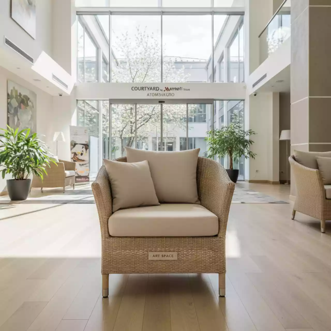 Аренда Кресло плетеное с подушками Miguel в Courtyard by Marriott Sochi — ART SPACE