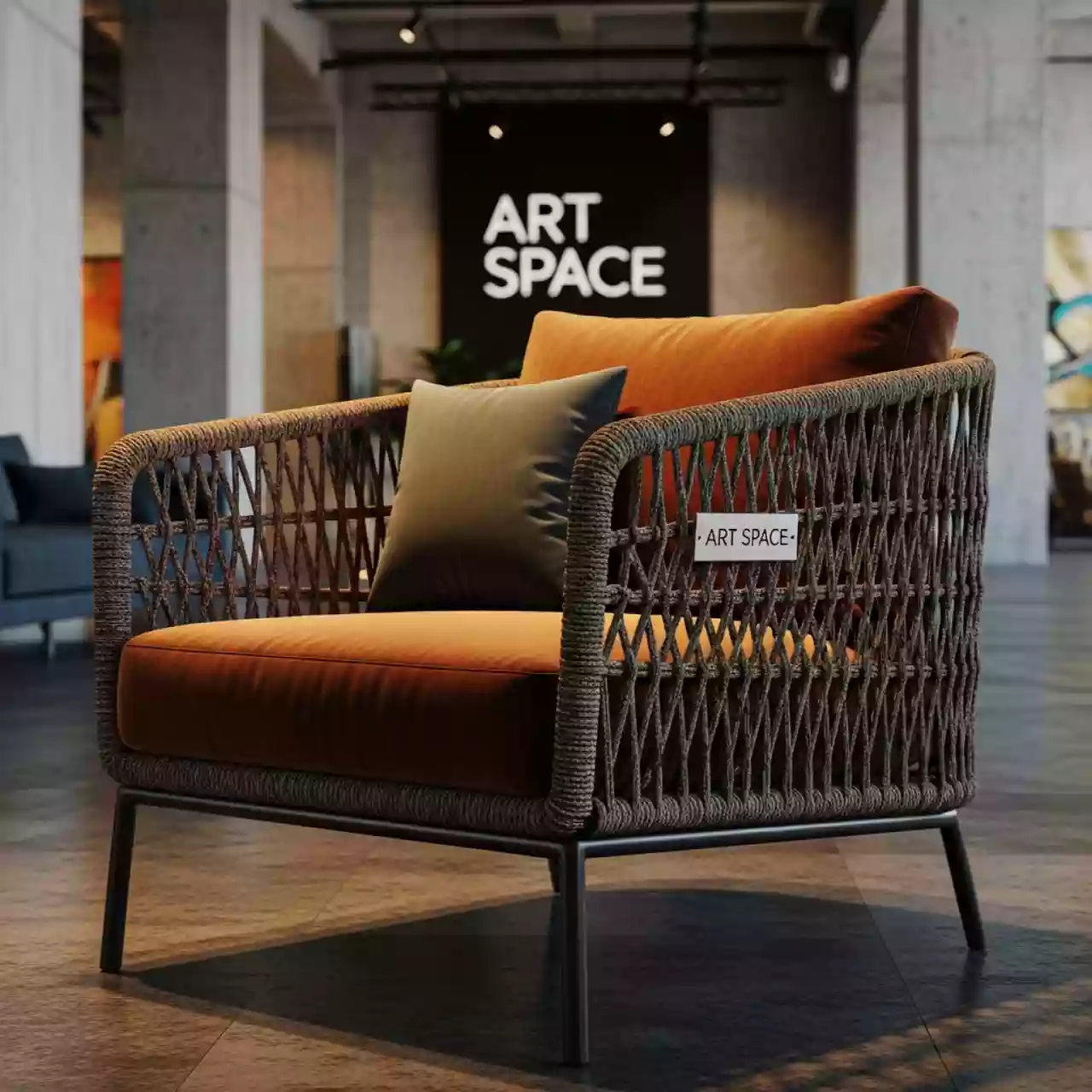 Аренда Кресло плетеное с подушкой Caddie в комплексе «Дагомыс» — ART SPACE