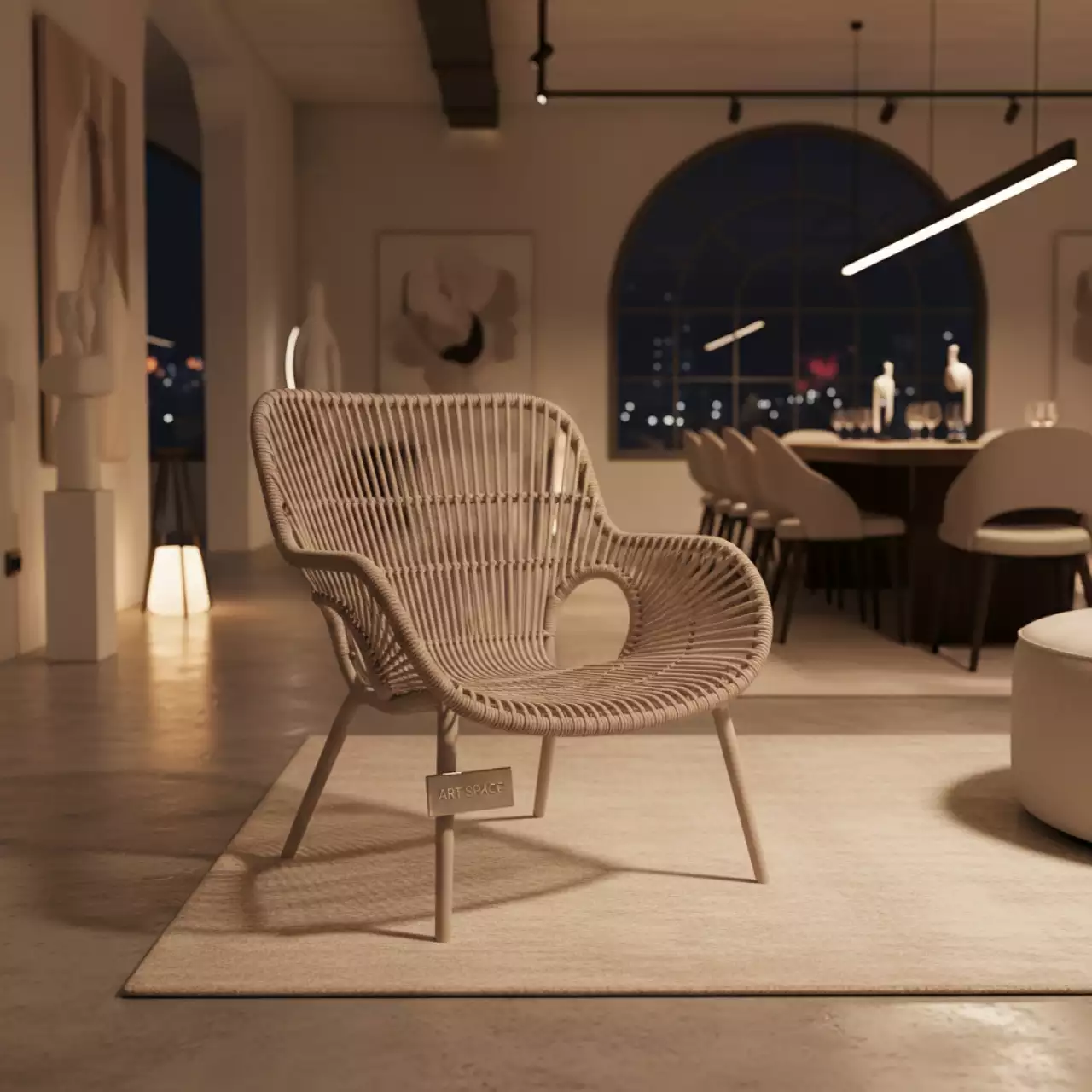 Аренда Кресло плетеное Y375G W1289 pale в Stella di Mosca — ART SPACE