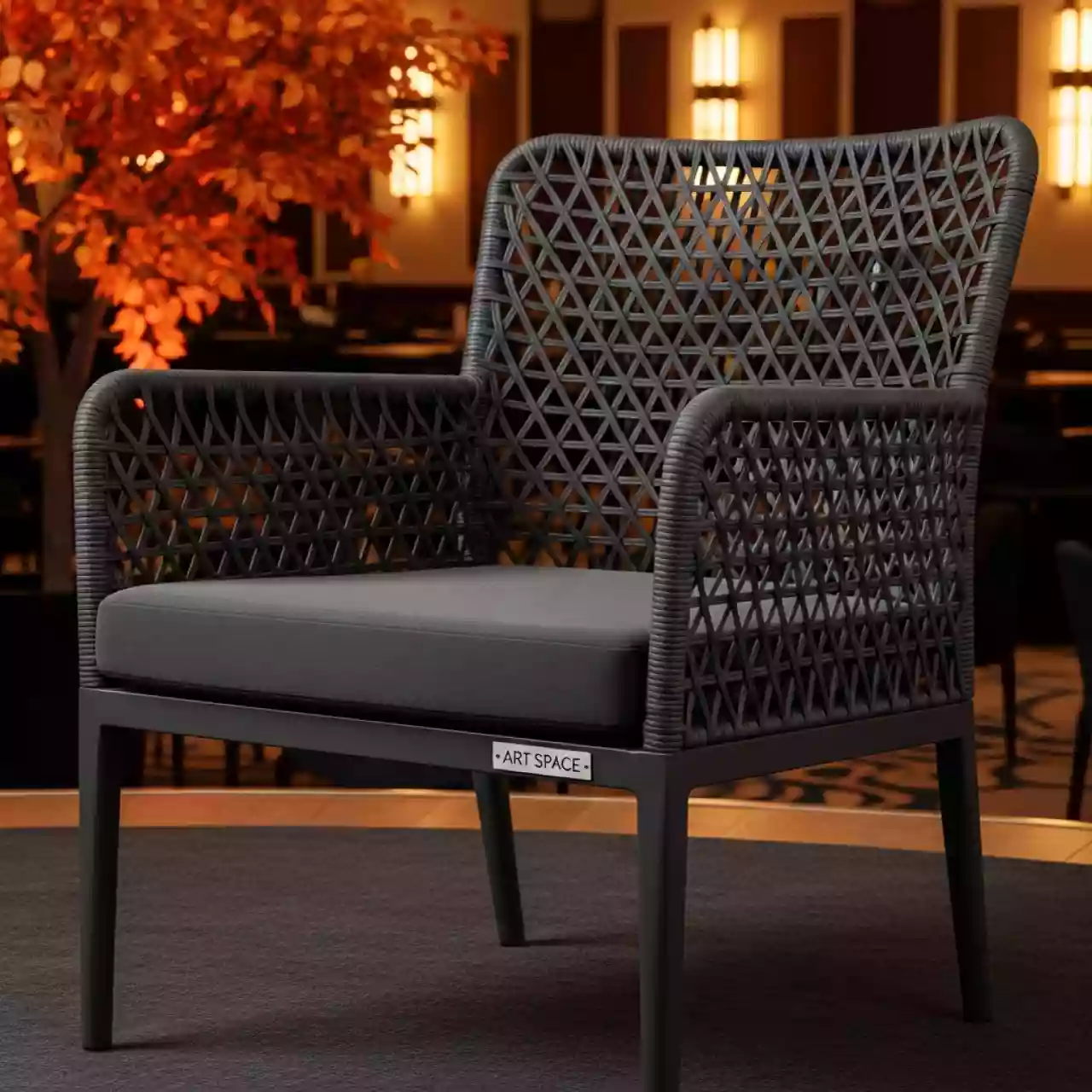 Аренда Кресло плетеное YH C1579W TW graphite в конгресс-холле отеля Жемчужина — ART SPACE