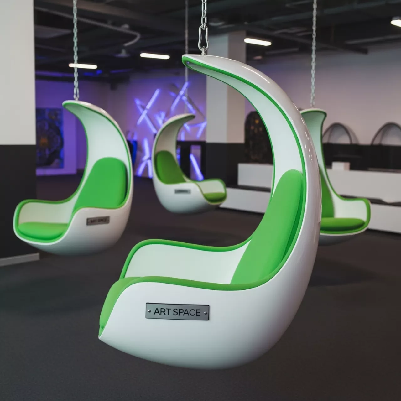 Аренда Кресло подвесное AFM 109A цвет белый зеленый в Radisson Hotel Rosa Khutor — ART SPACE