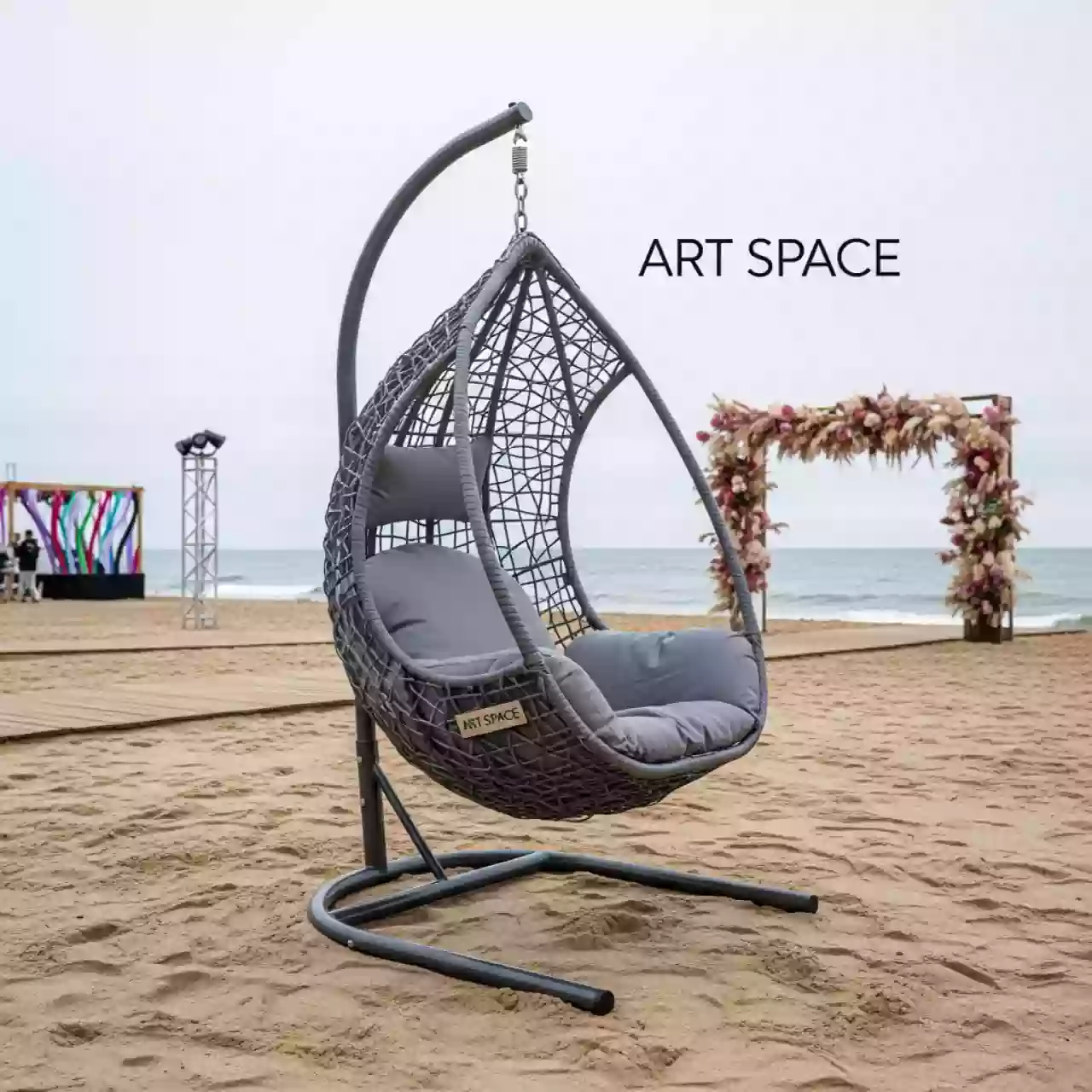 Аренда Кресло подвесное AFM 178C L серый на пляже «Мандарин» — ART SPACE